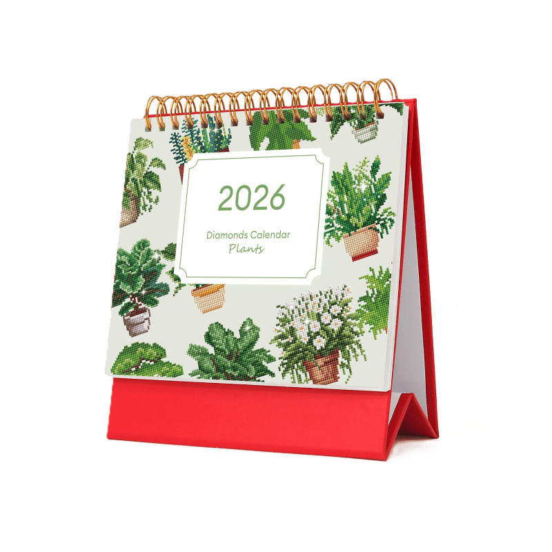 2026 Diamond Painting Bureaukalender - Planten Editie-Diamond Painting