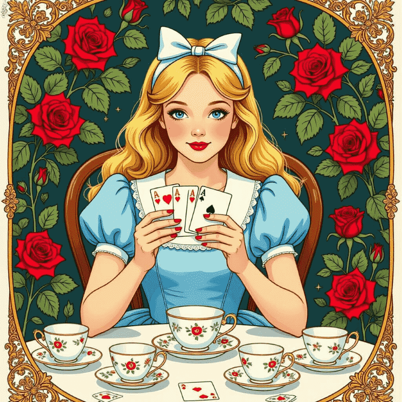 Alice op het feest-Diamond Painting