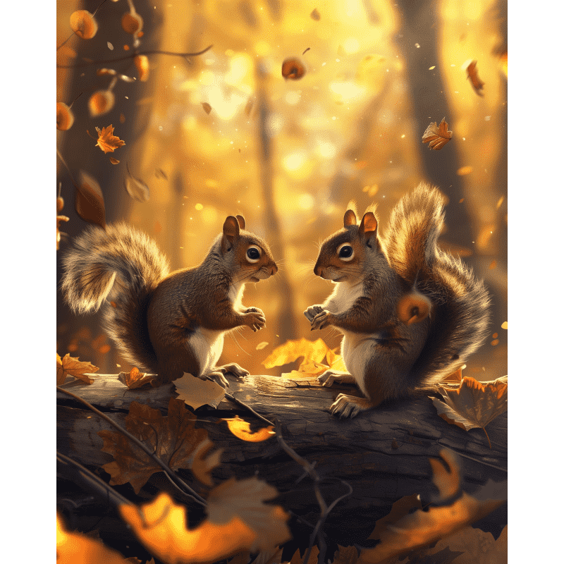 Eekhoornpraat-Diamond Painting