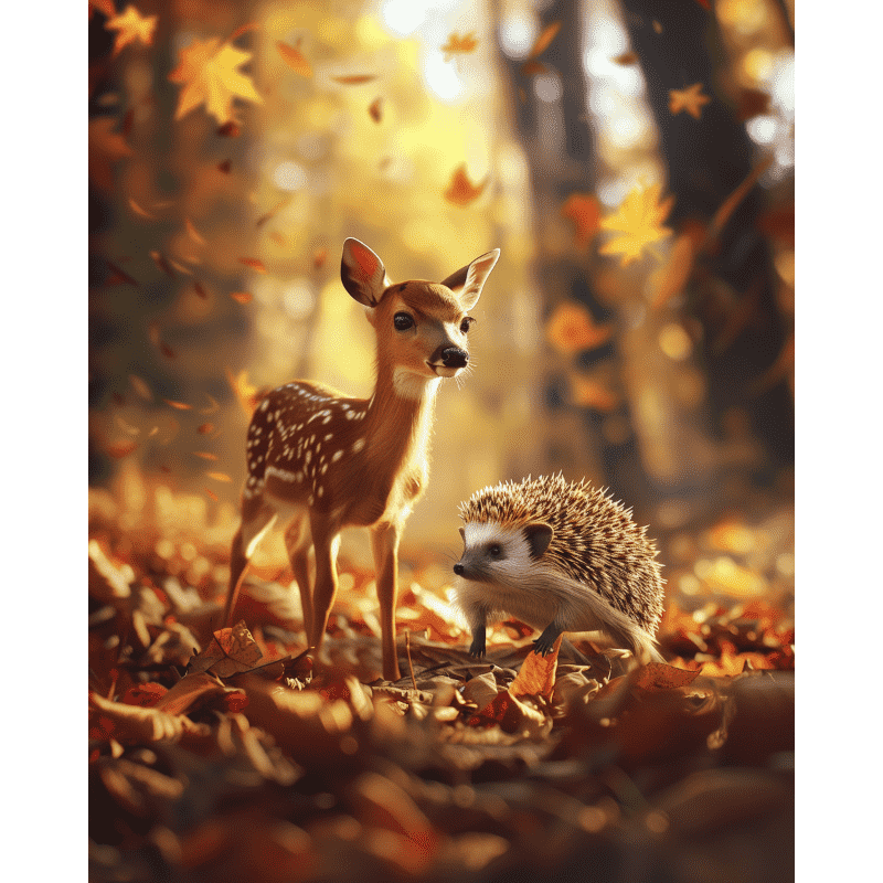 Herfstvrienden-Diamond Painting