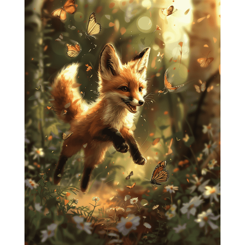 Blije vos-Diamond Painting