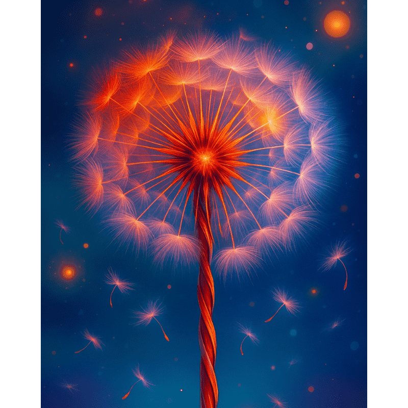 Magische paardenbloem-Diamond Painting