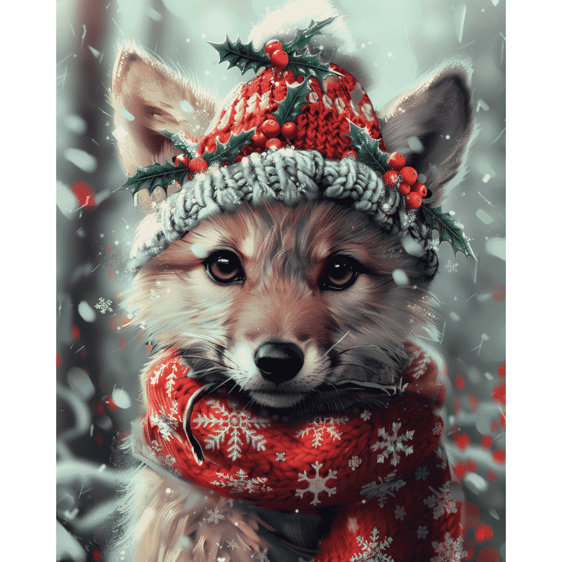 Kerstvos-Diamond Painting