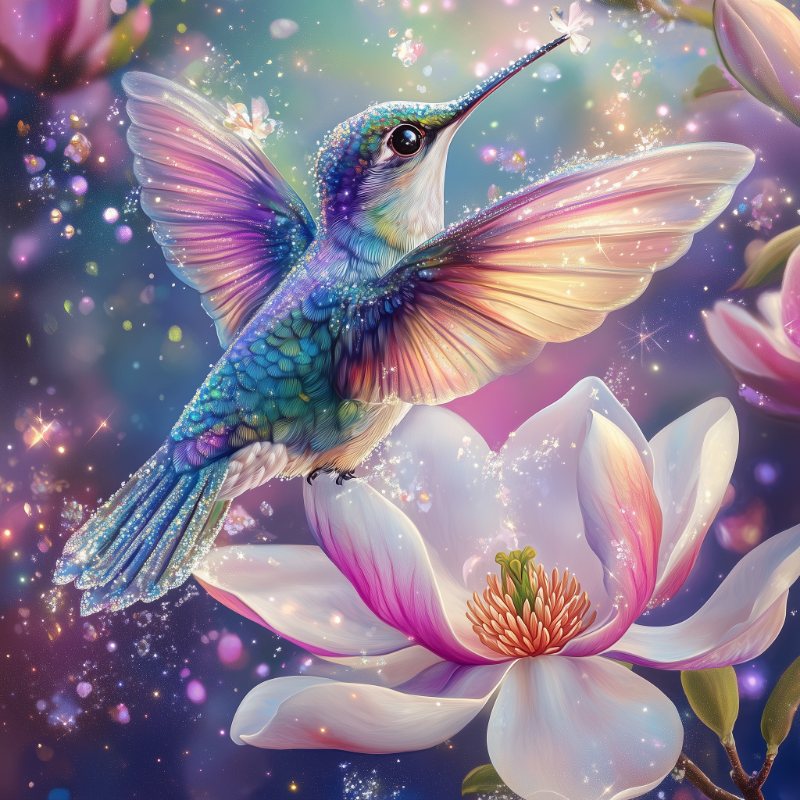 Magische kolibrie-Diamond Painting