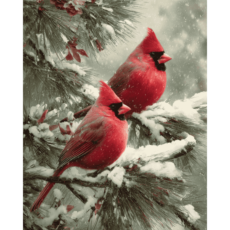 Noordelijke kardinalen-Diamond Painting