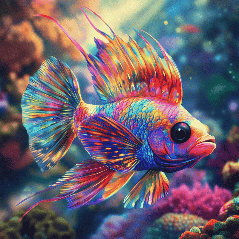 Regenboogvis-Diamond Painting