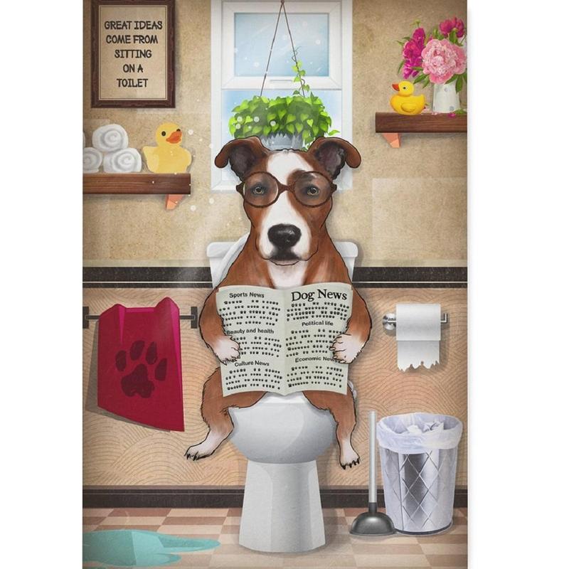 Hond op toilet | 11 soorten Diamond painting | Eigen foto | Dieren | Kopen | Dikke dames | Action | Nederland | Steentjes | Diamant | Diamond Painting Expert