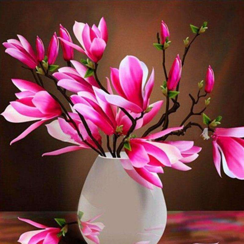 Diamond Painting Kaarten - Bloemen - Bloemen in Vaas Diamond Painting Kaarten - Bloemen - Bloemen in Vaas