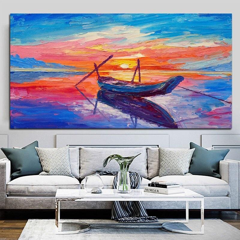 Schilderij met boot v.a. 50x100cm Diamond painting | Eigen foto | Dieren | Kopen | Dikke dames | Action | Nederland | Steentjes | Diamant | Diamond Painting Expert